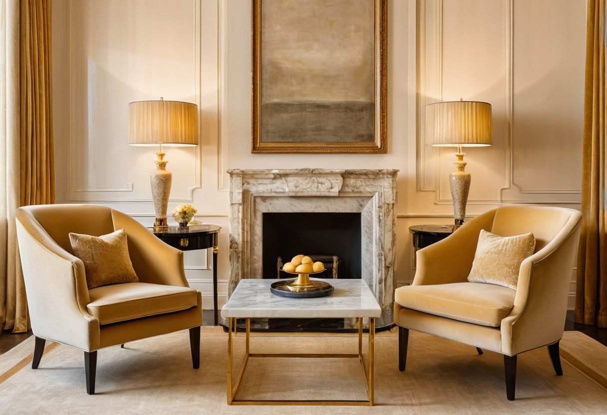 Consultation room with armchairs and a fireplace